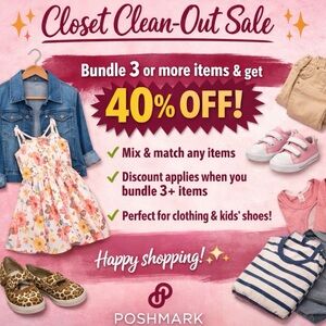 Closet Clean-Out Sale Graphic - 40% Off Bundle Promo